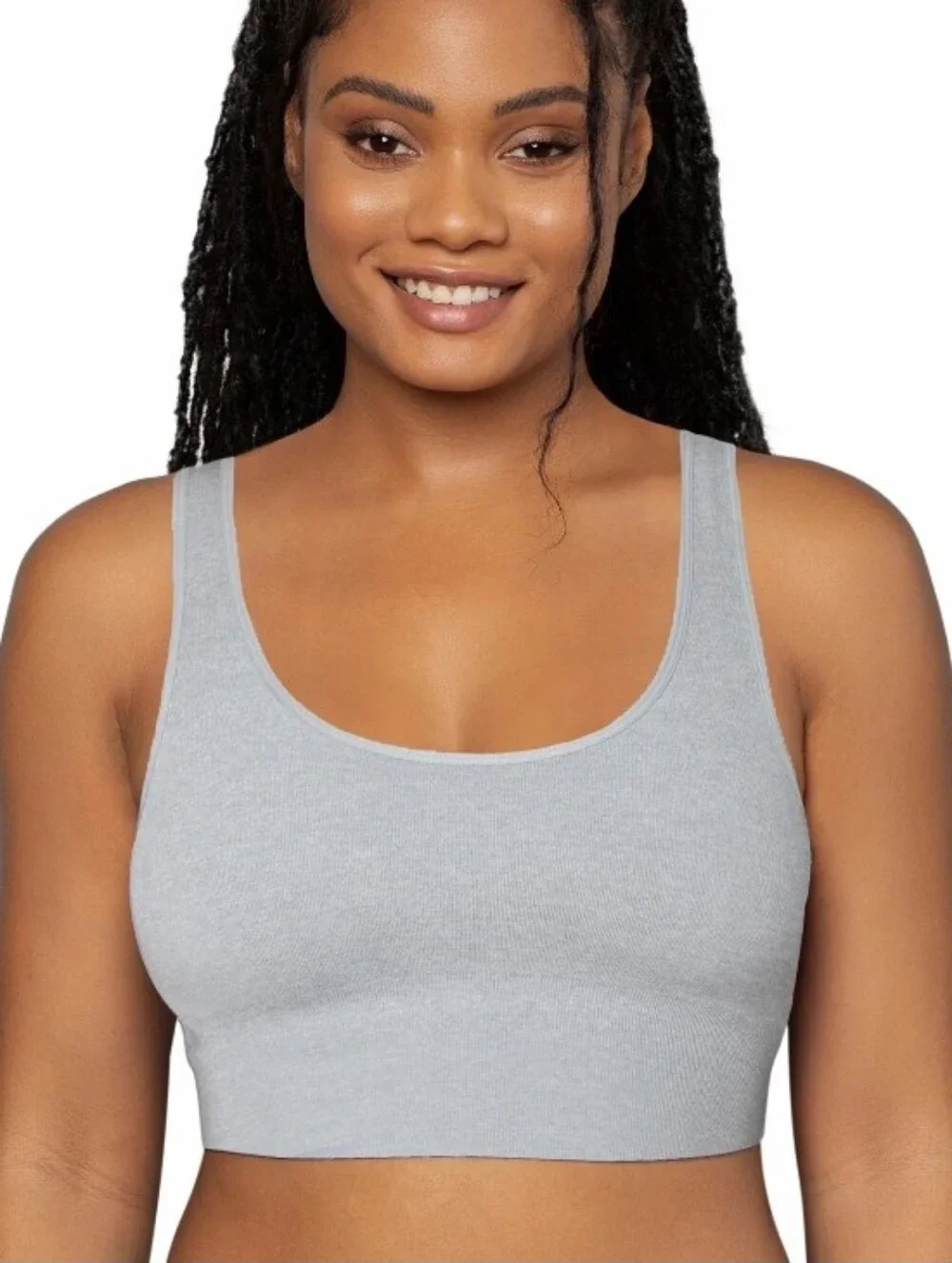 NWOT Fruit Of The Loom Pull On Grey Bra Size XL (Its Thick! Not Thin Cheap One.)